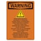 Signmission OSHA WARNING Sign, Never Enter Bin While, 14in X 10in Rigid Plastic, 10" W, 14" L, Portrait OS-WS-P-1014-V-13343 - alternate 1